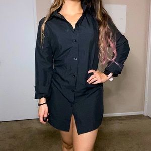 Boohoo Fitted waist shirt dress (petite)